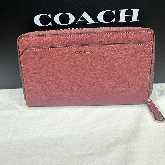 Coach | Bags | Coach Madison Leather Continental Zip Around Wallet ...